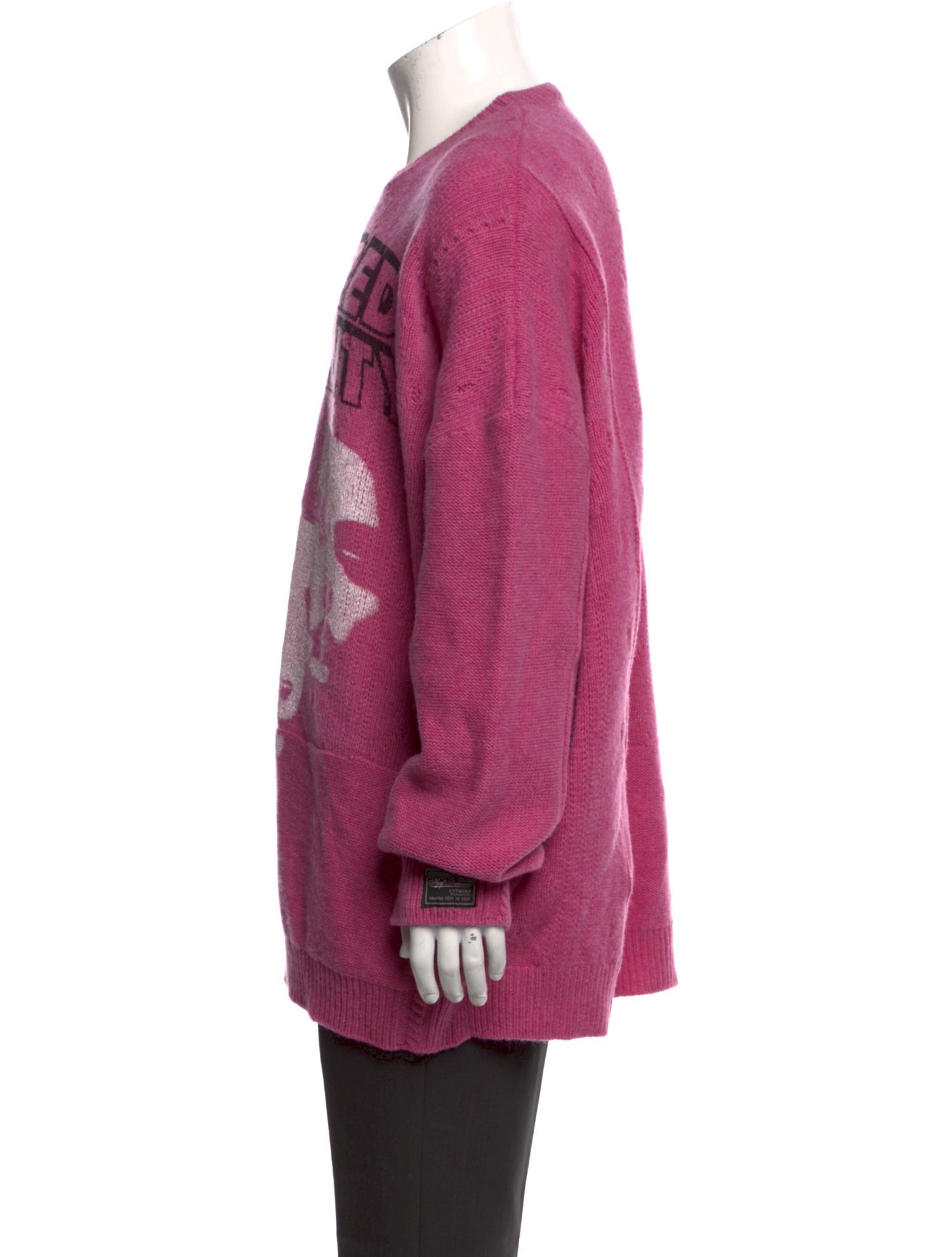 Raf Simons Merino Wool Graphic Print Pullover