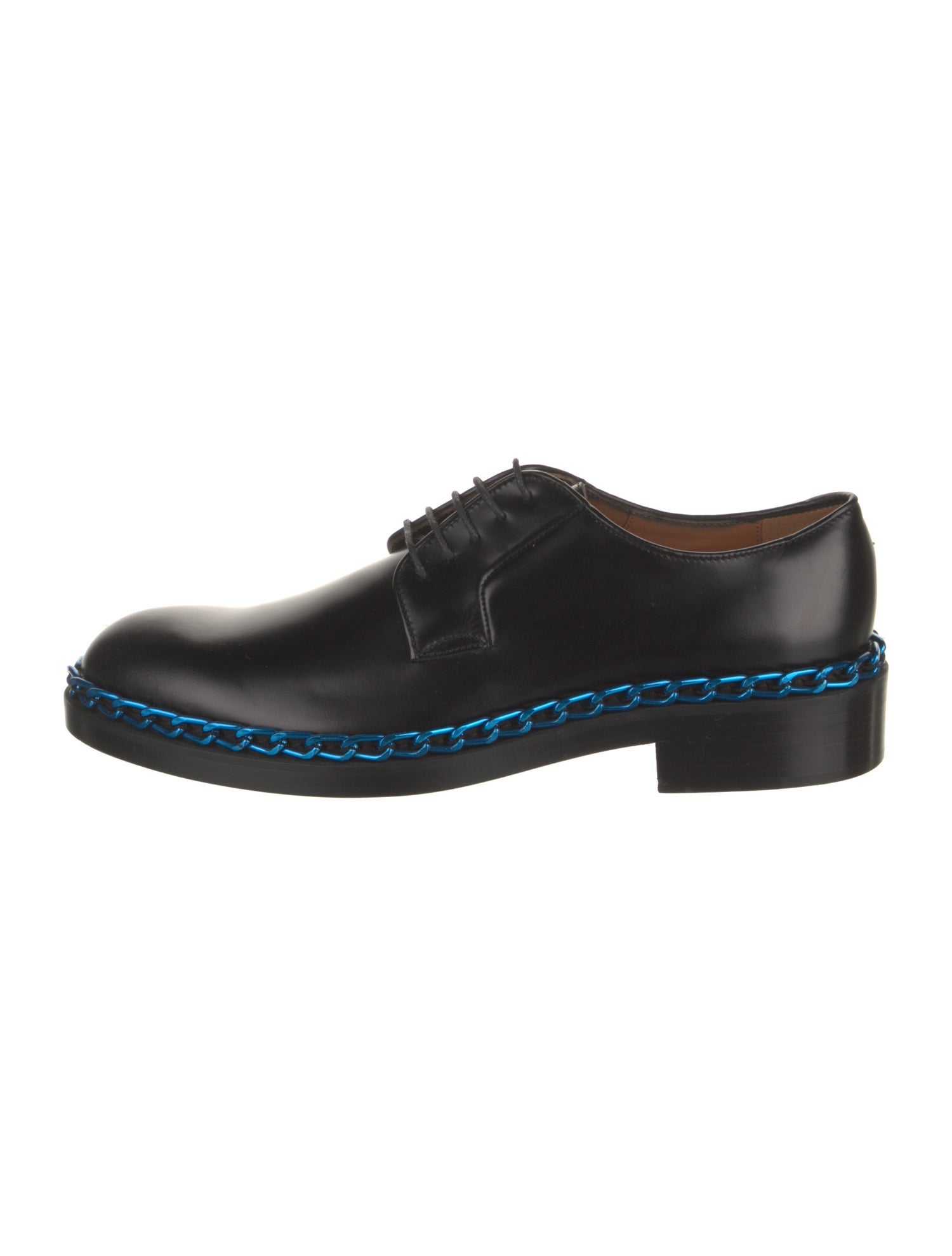 Raf Simons Leather Chain-Link Accents Derby Shoes
