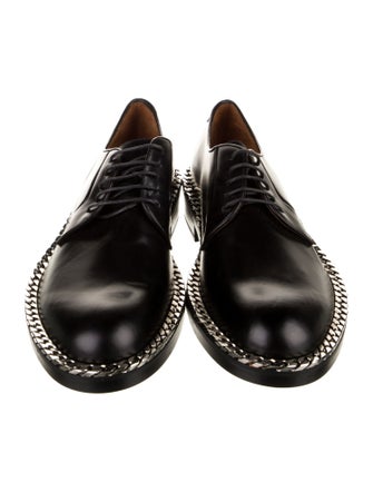 Raf Simons Leather Chain-Link Accents Oxfords