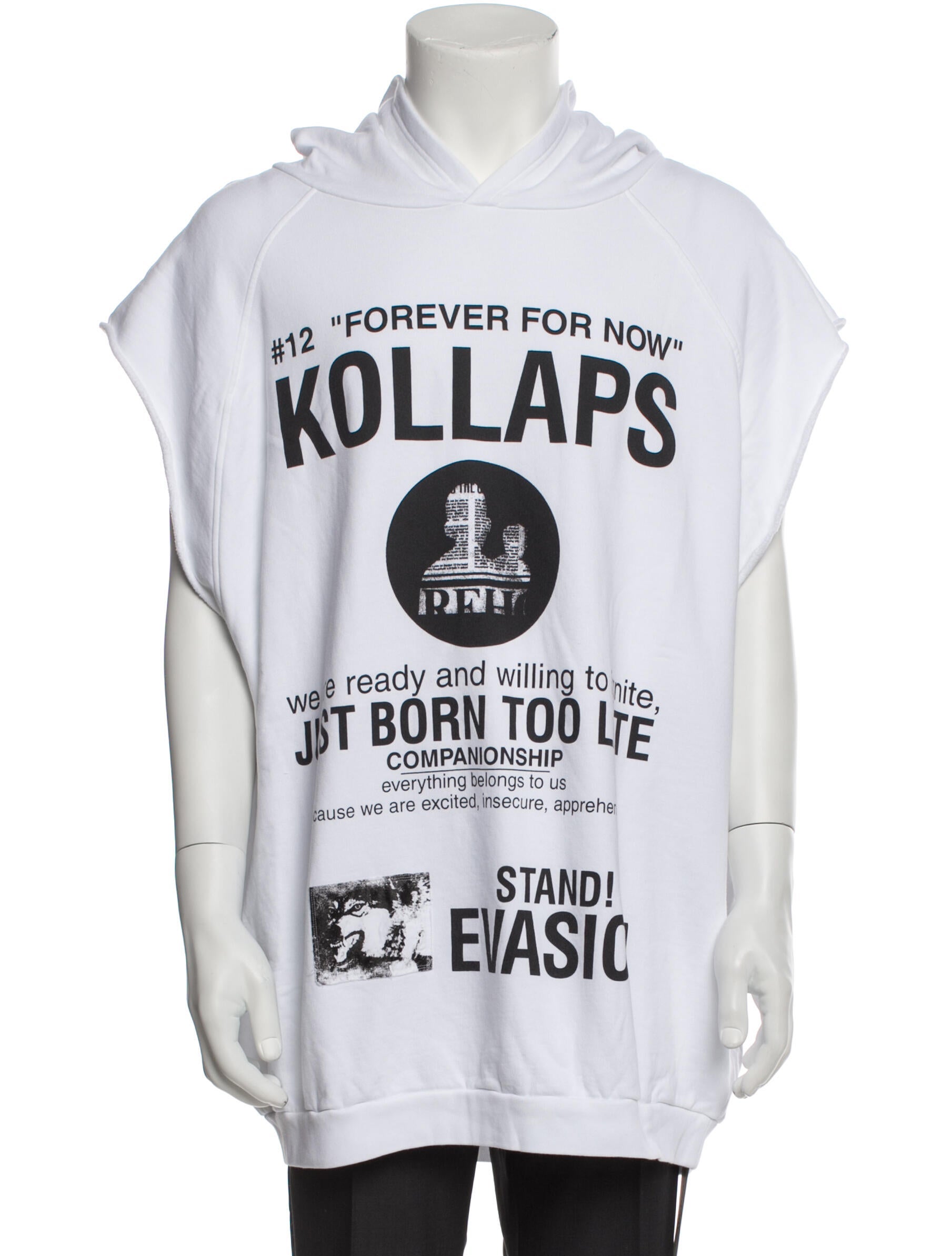 Raf Simons Kollaps 'Redux' Graphic Print Hoodie w/ Tags