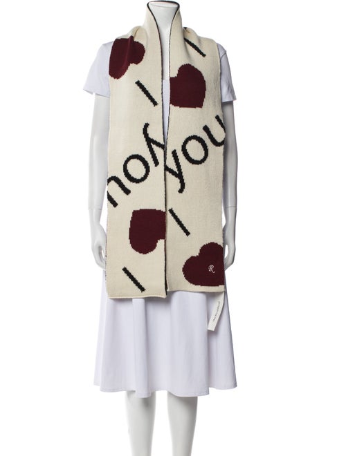 Raf Simons Wool Printed Scarf