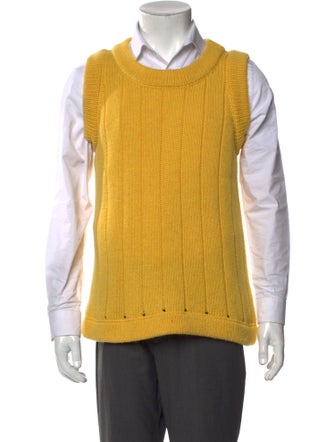 Raf Simons Scoop Neck Sleeveless Sweater Vest