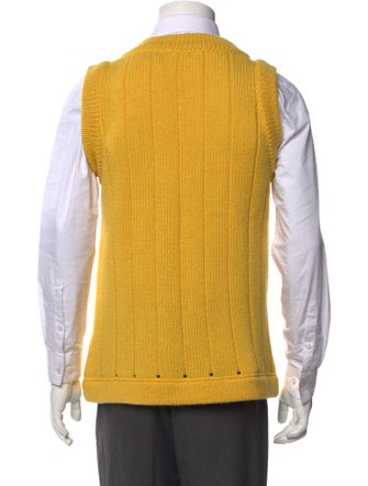 Raf Simons Scoop Neck Sleeveless Sweater Vest
