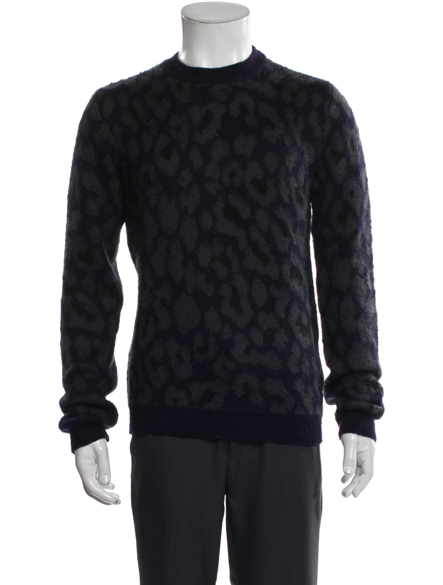 Raf Simons Animal Print Crew Neck Pullover