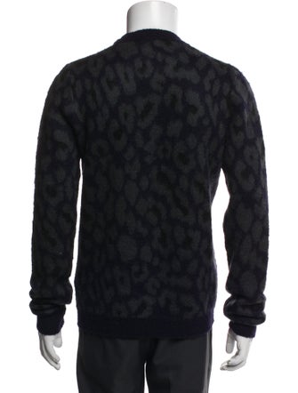 Raf Simons Animal Print Crew Neck Pullover