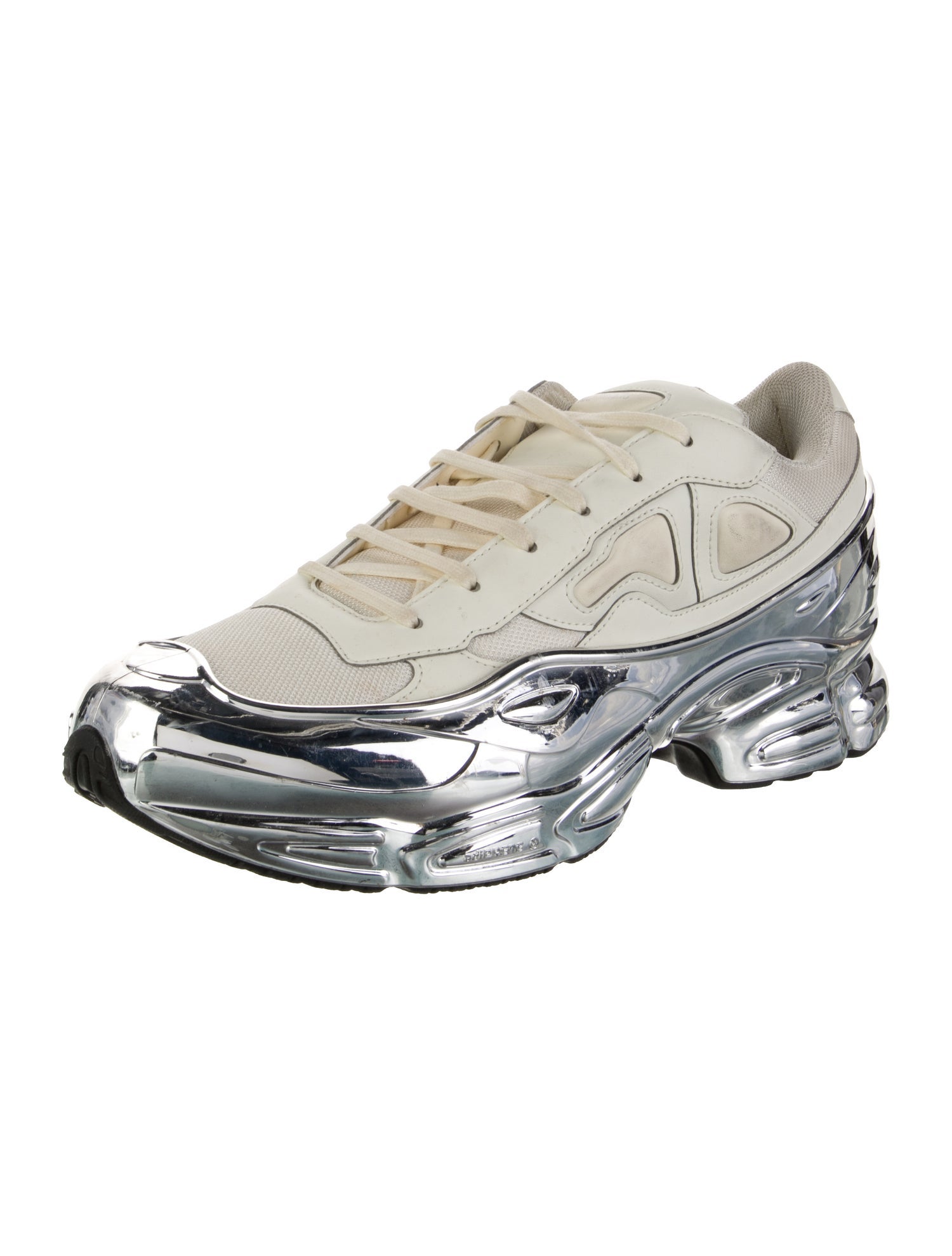 Raf Simons Leather Printed Athletic Sneakers