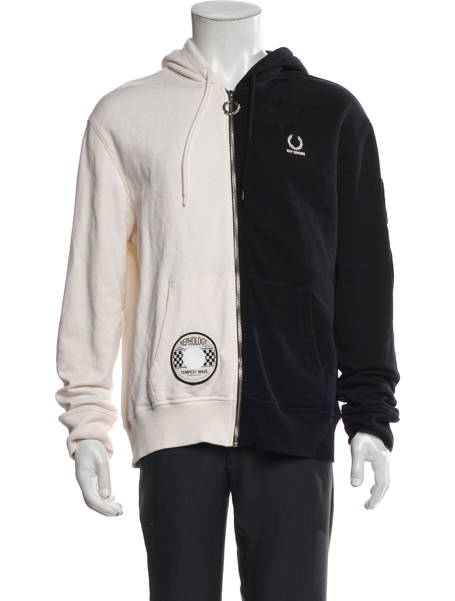 Raf Simons x Fred Perry Graphic Print Crew Neck Hoodie