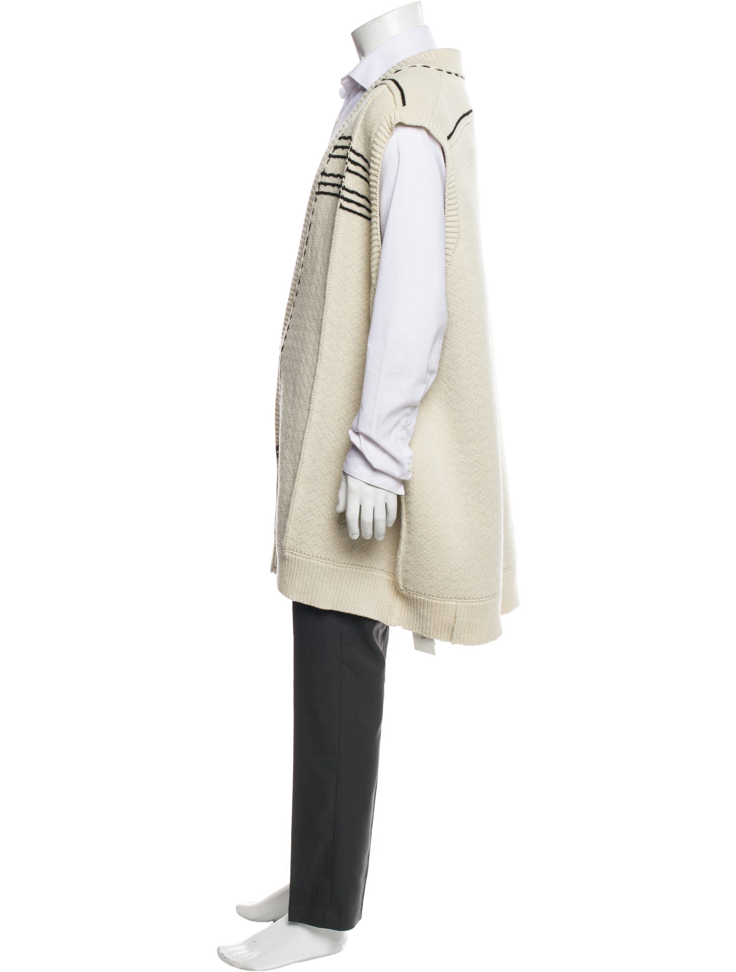 Raf Simons Wool Striped Vest w/ Tags