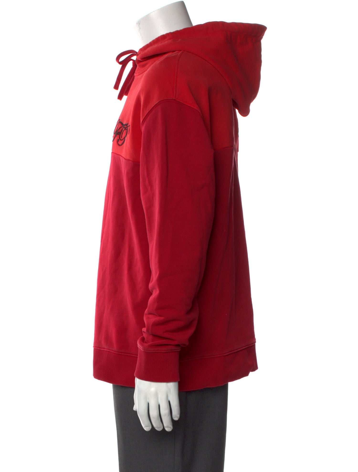 Raf Simons Colorblock Pattern Crew Neck Hoodie