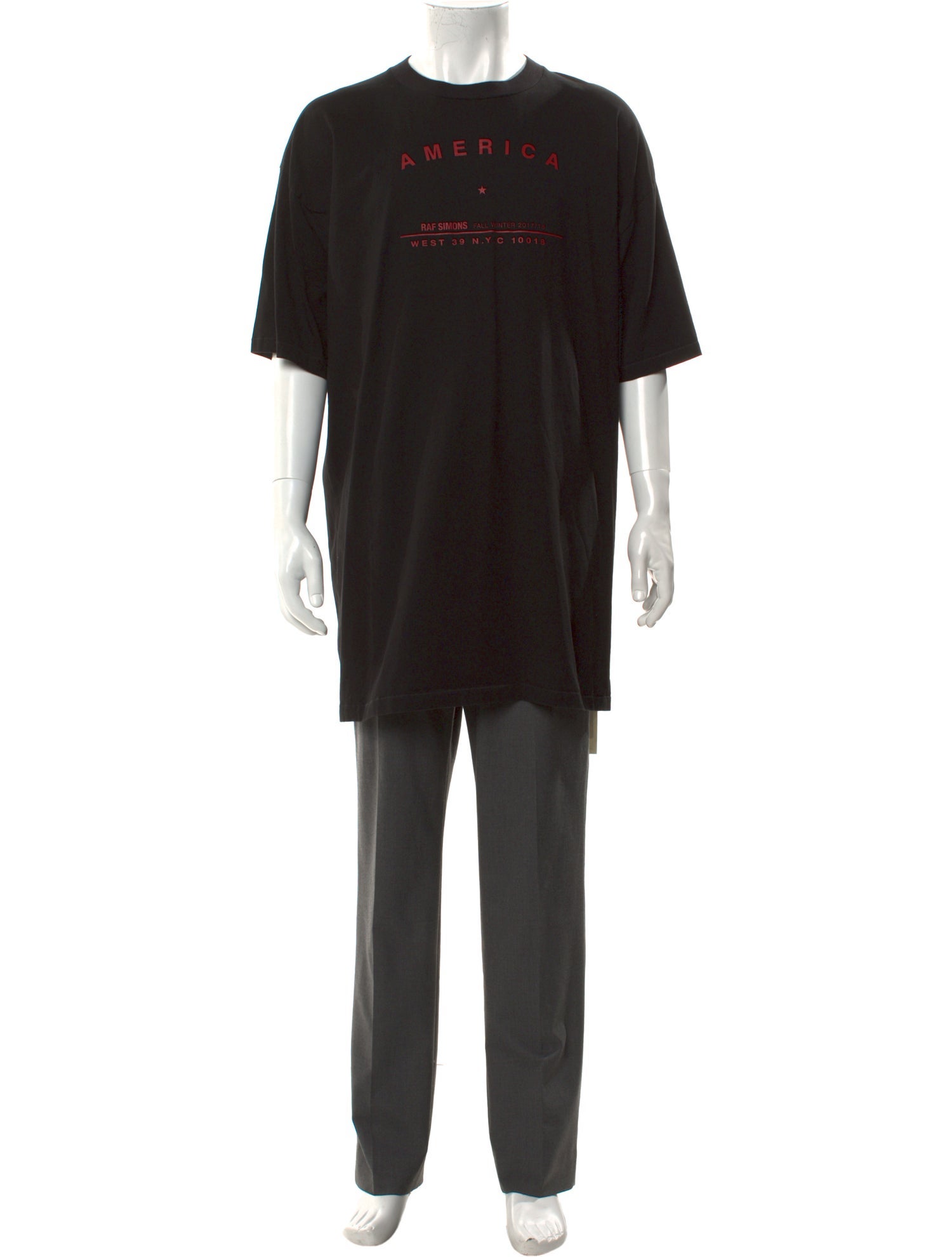 Raf Simons Graphic Print Crew Neck T-Shirt