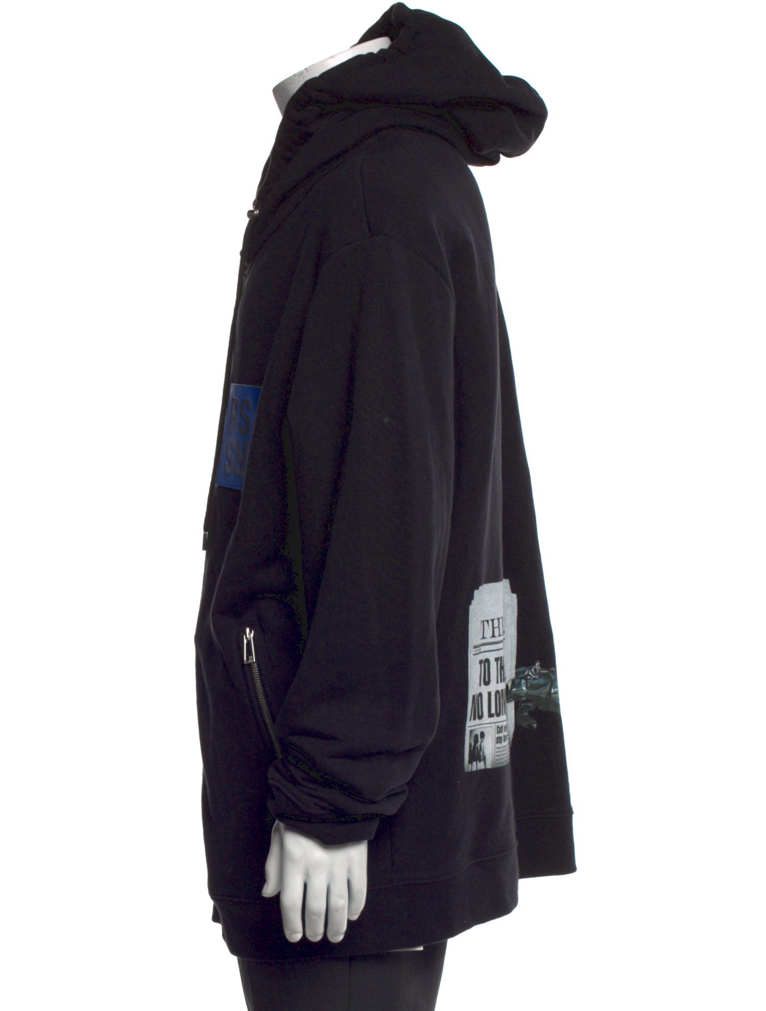 Raf Simons Graphic Print Crew Neck Hoodie