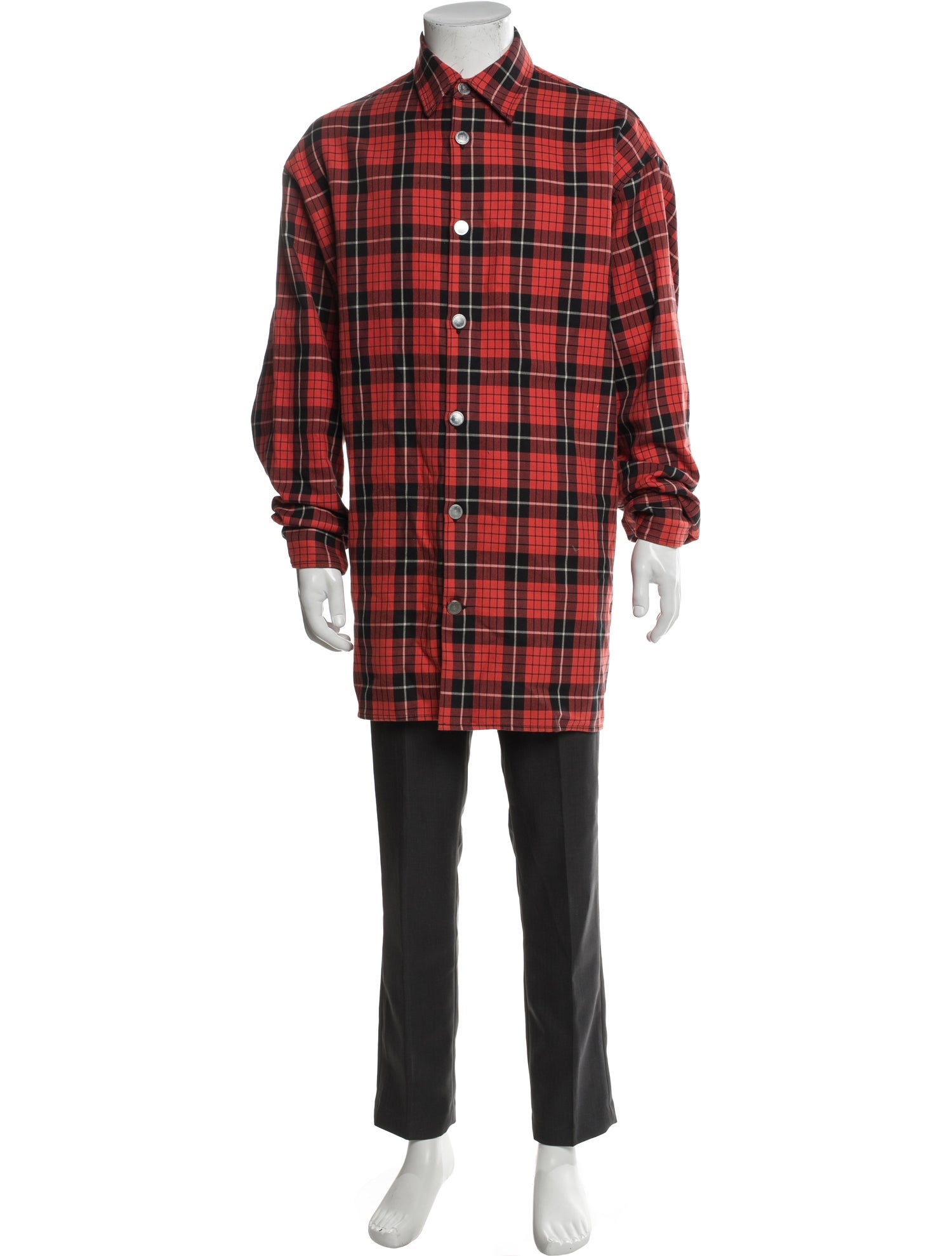 Raf Simons 2018 Plaid Print Shirt