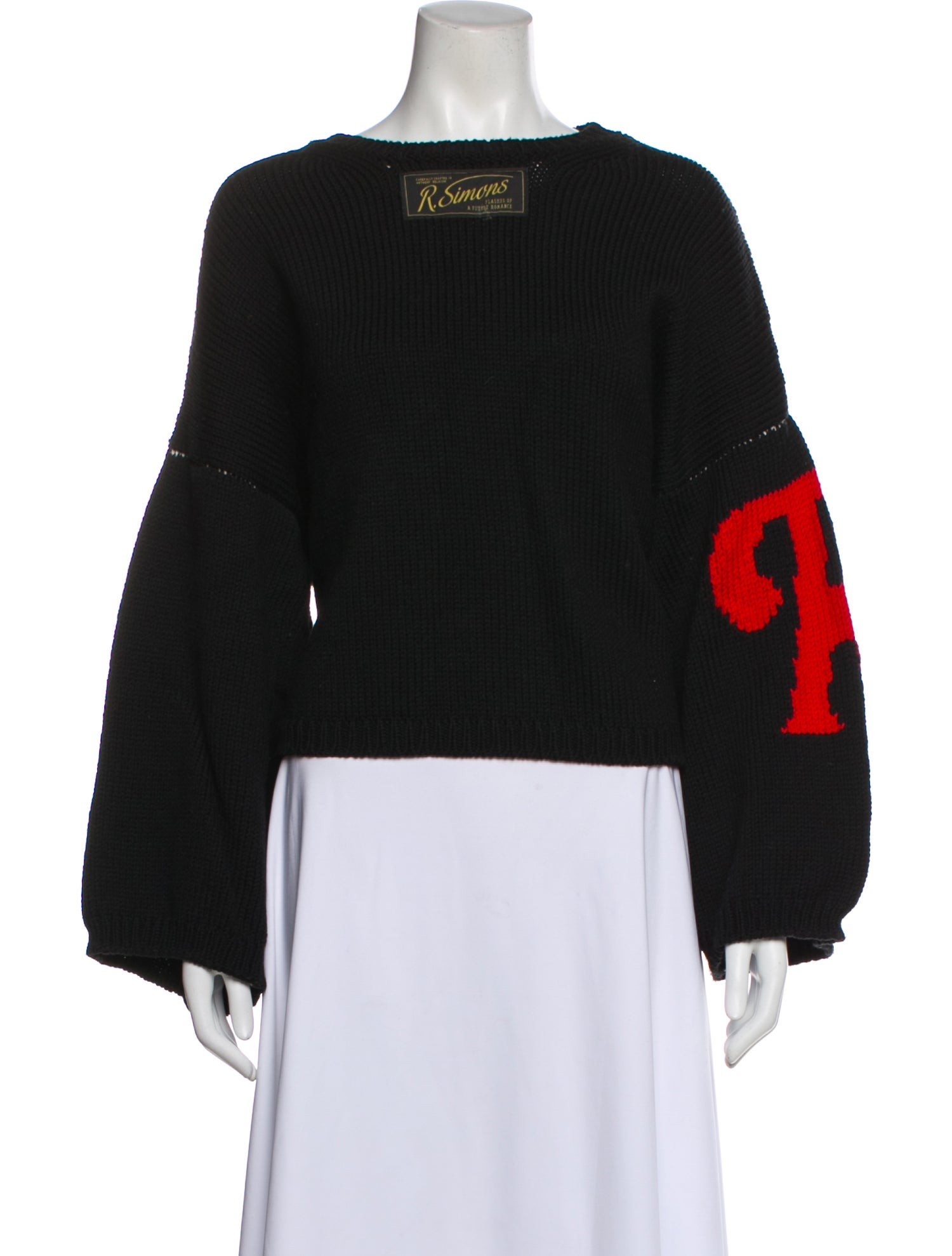 Raf Simons Merino Wool Graphic Print Sweater