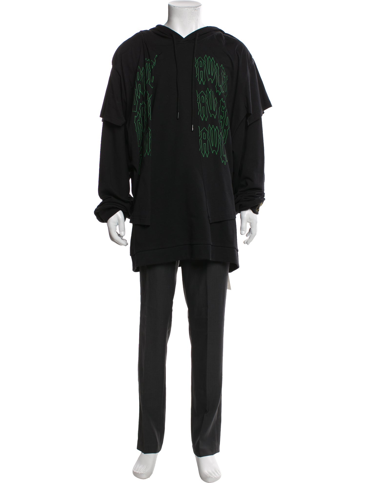 Raf Simons Graphic Print Crew Neck Hoodie