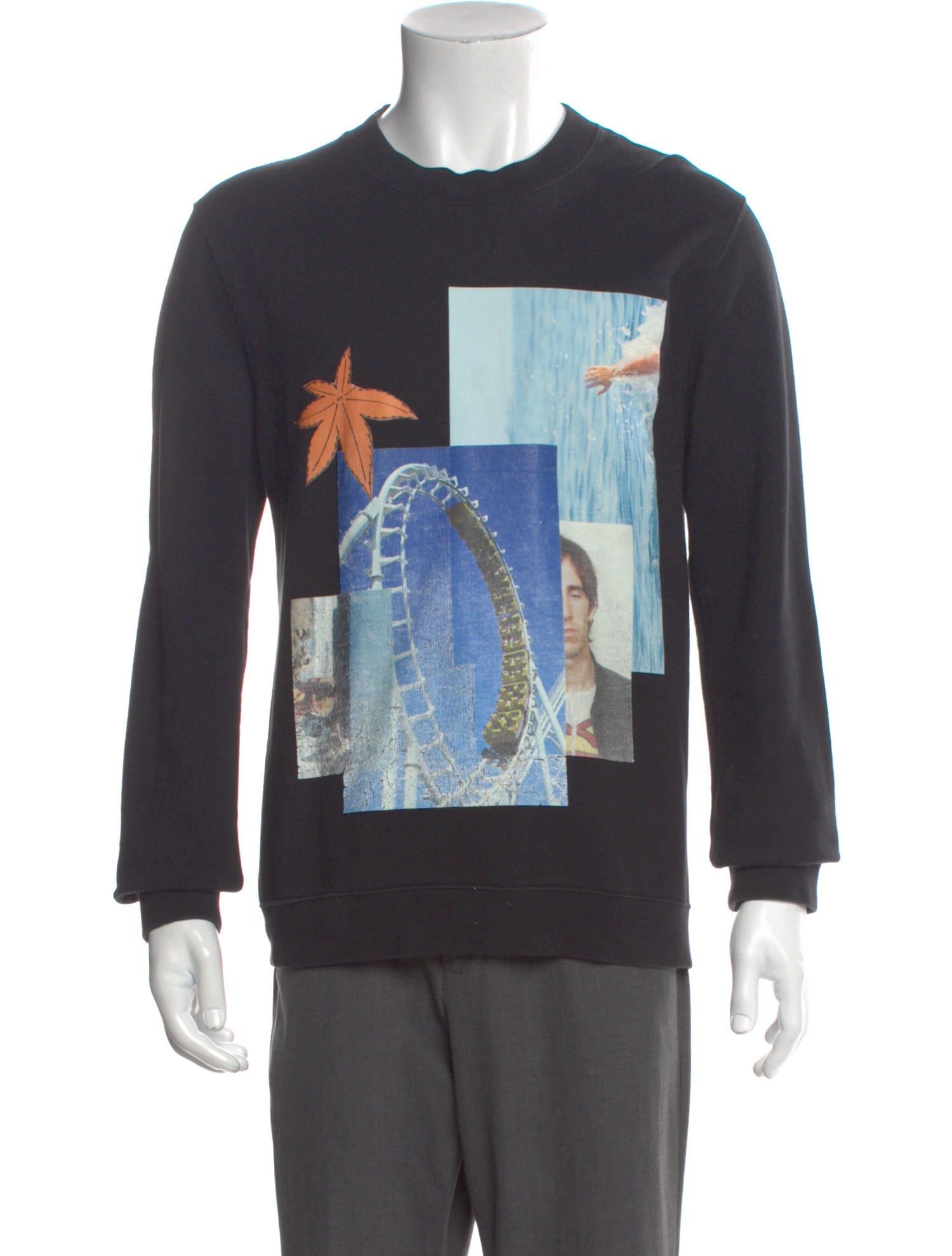 Raf Simons Graphic Print Crew Neck Sweatshirt