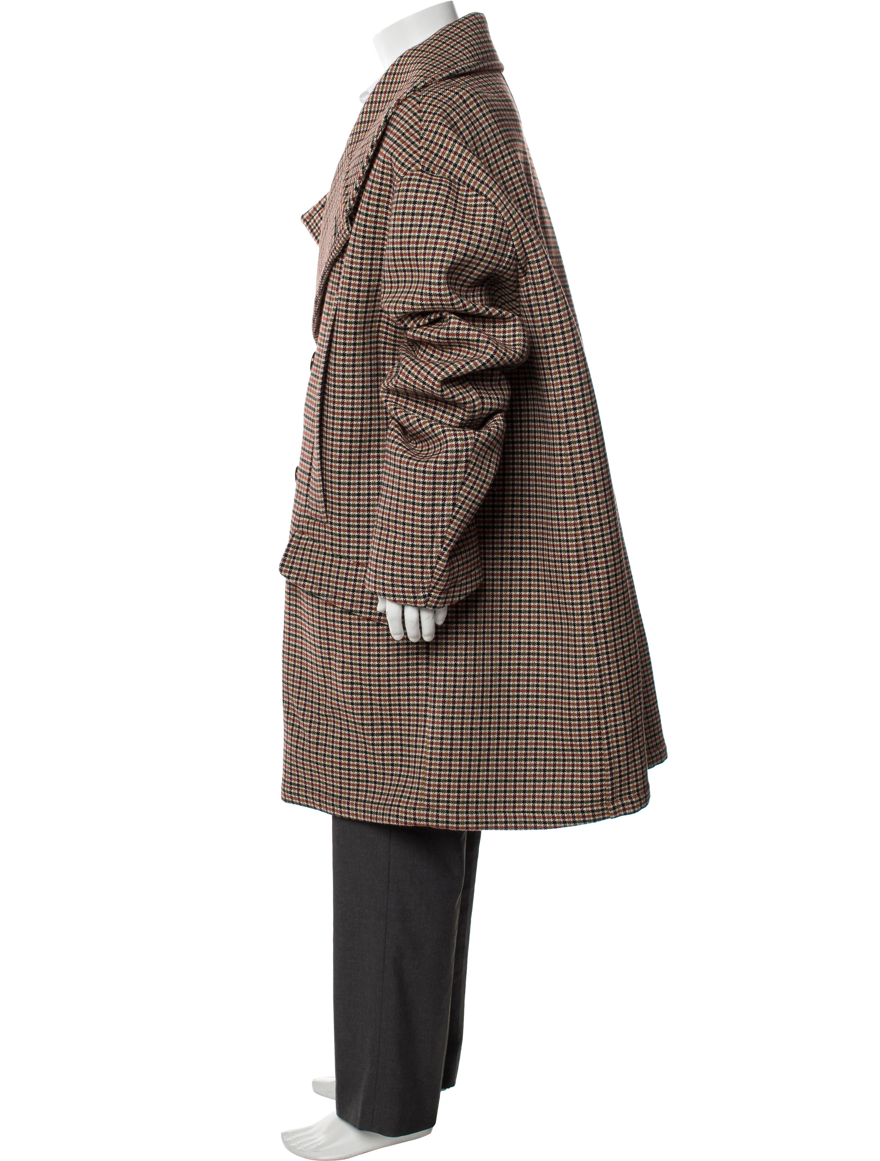 Raf Simons Archive Redux Checked Caban Plaid Print Coat