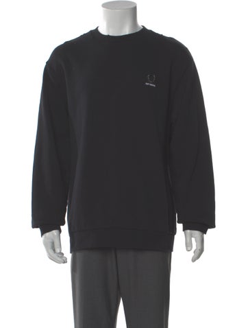 Pre-owned Fred Perry Graphic Print Crew Neck Sweatshirt In Black