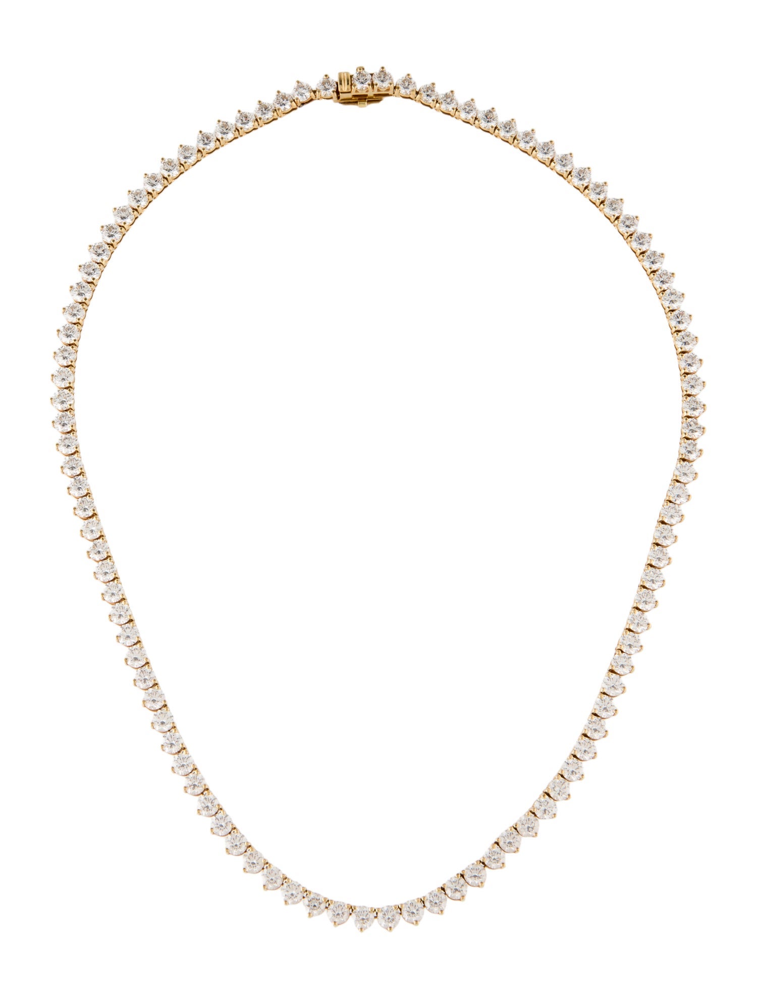 Rahaminov Diamonds 18K 16.63ctw Diamond Tennis Necklace