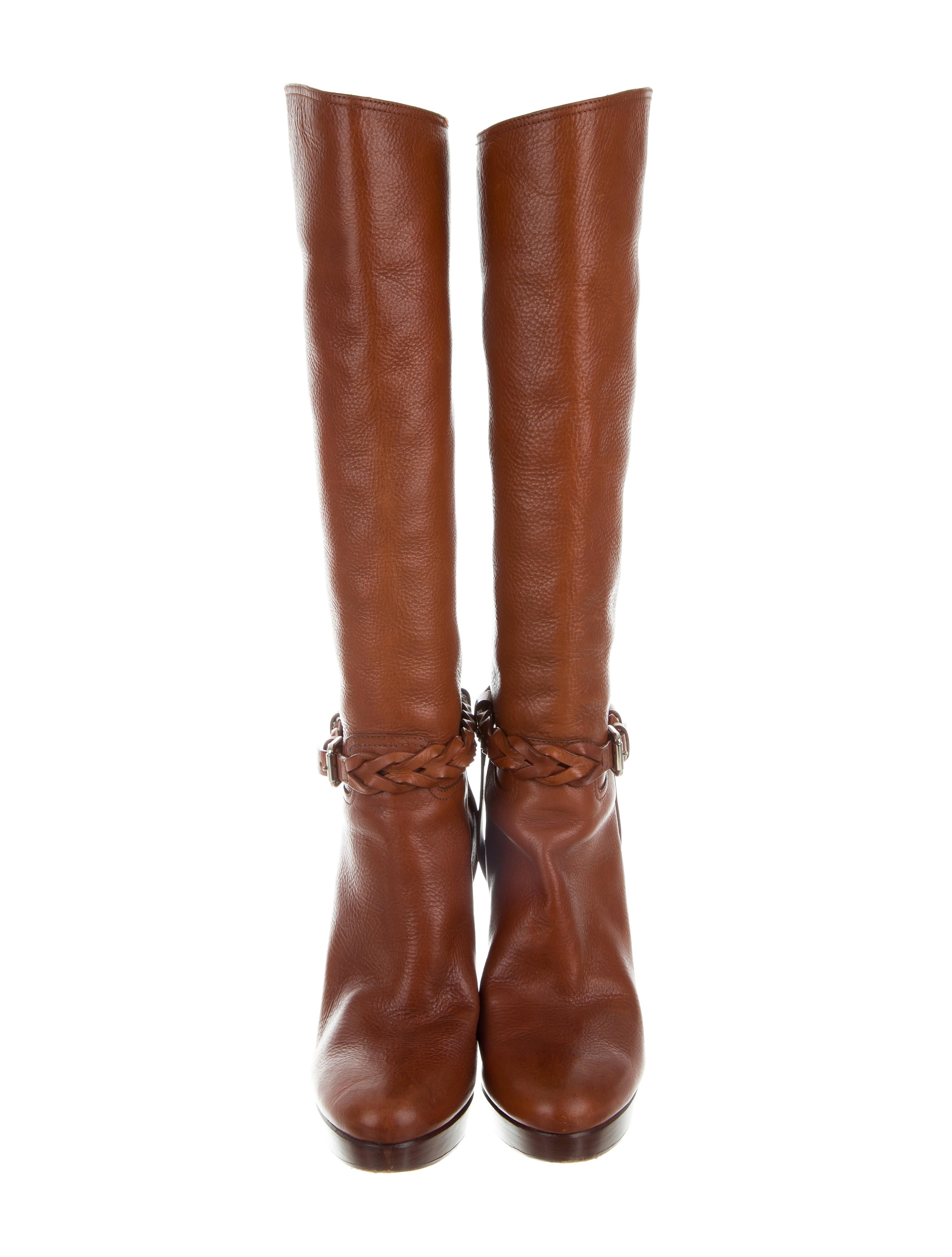 ralph lauren knee high boots