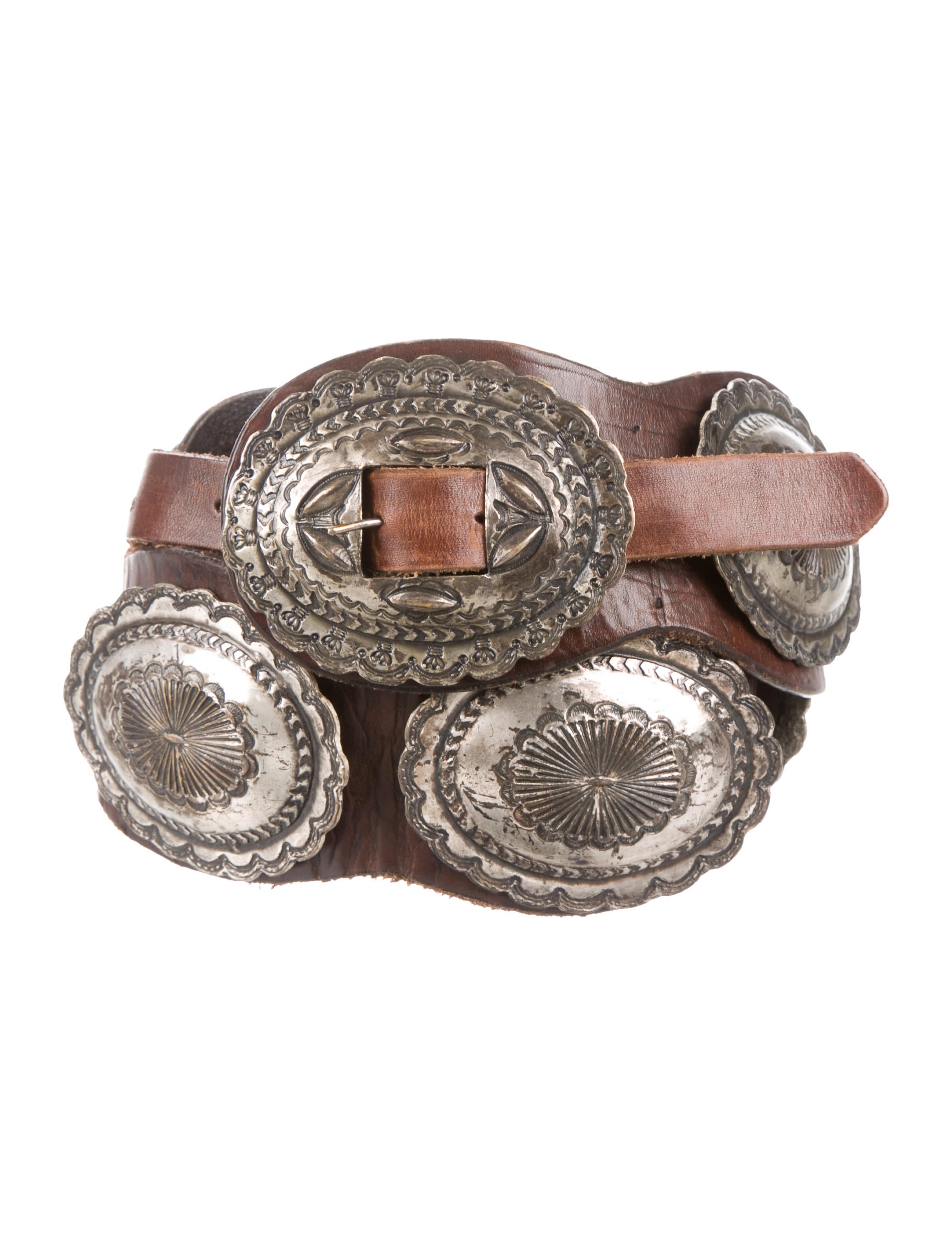 Ralph Lauren Collection Leather Concho Belt
