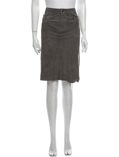 Ralph Lauren Collection Suede Knee-Length Skirt Gr