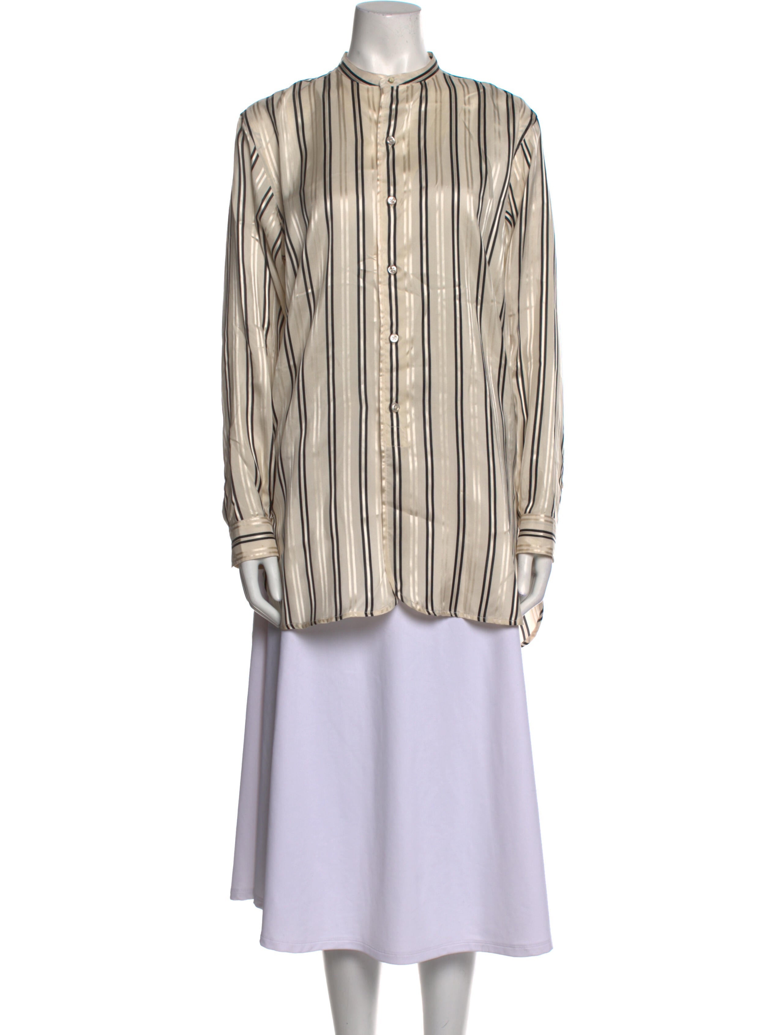 Ralph Lauren Collection Silk Striped Tunic