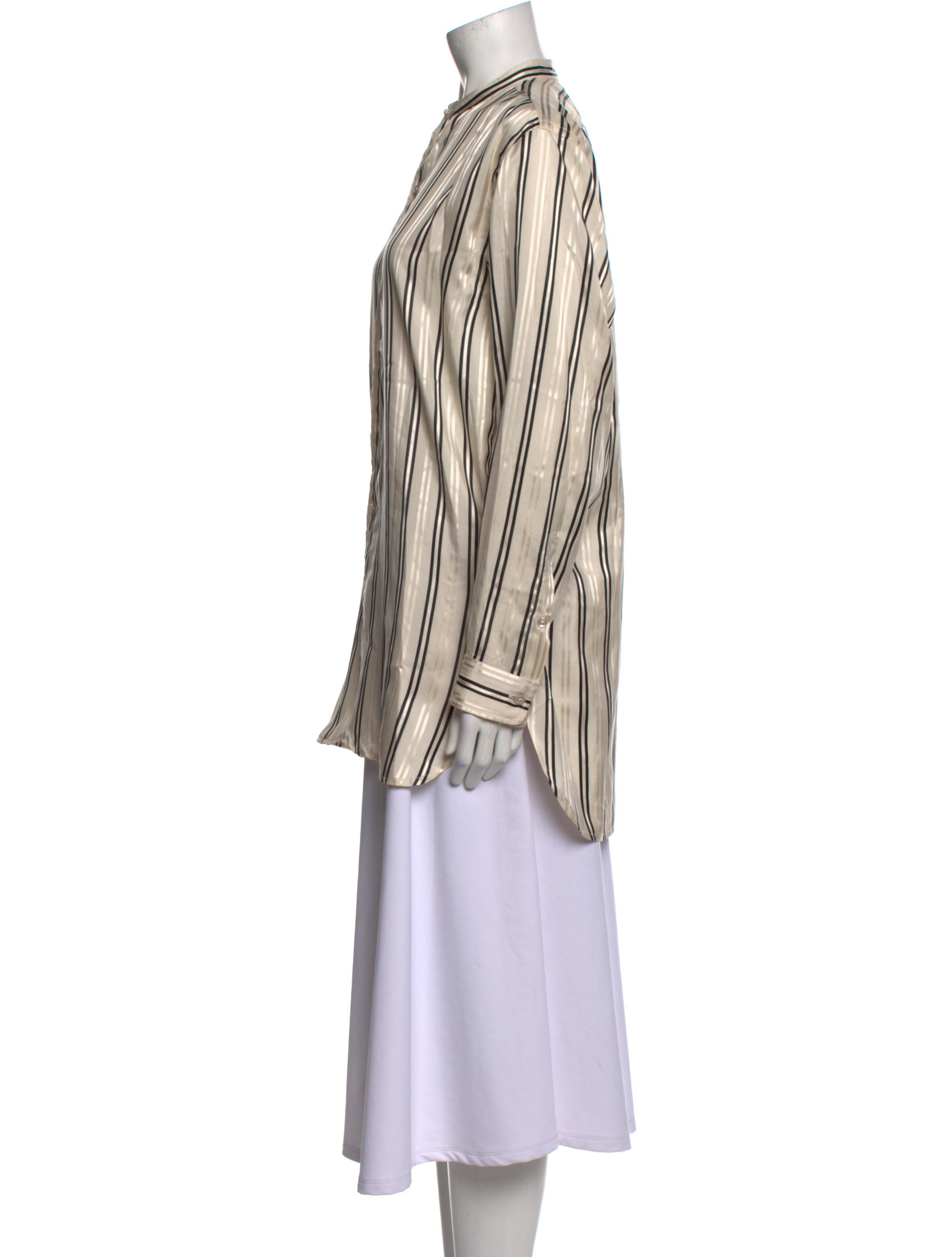 Ralph Lauren Collection Silk Striped Tunic