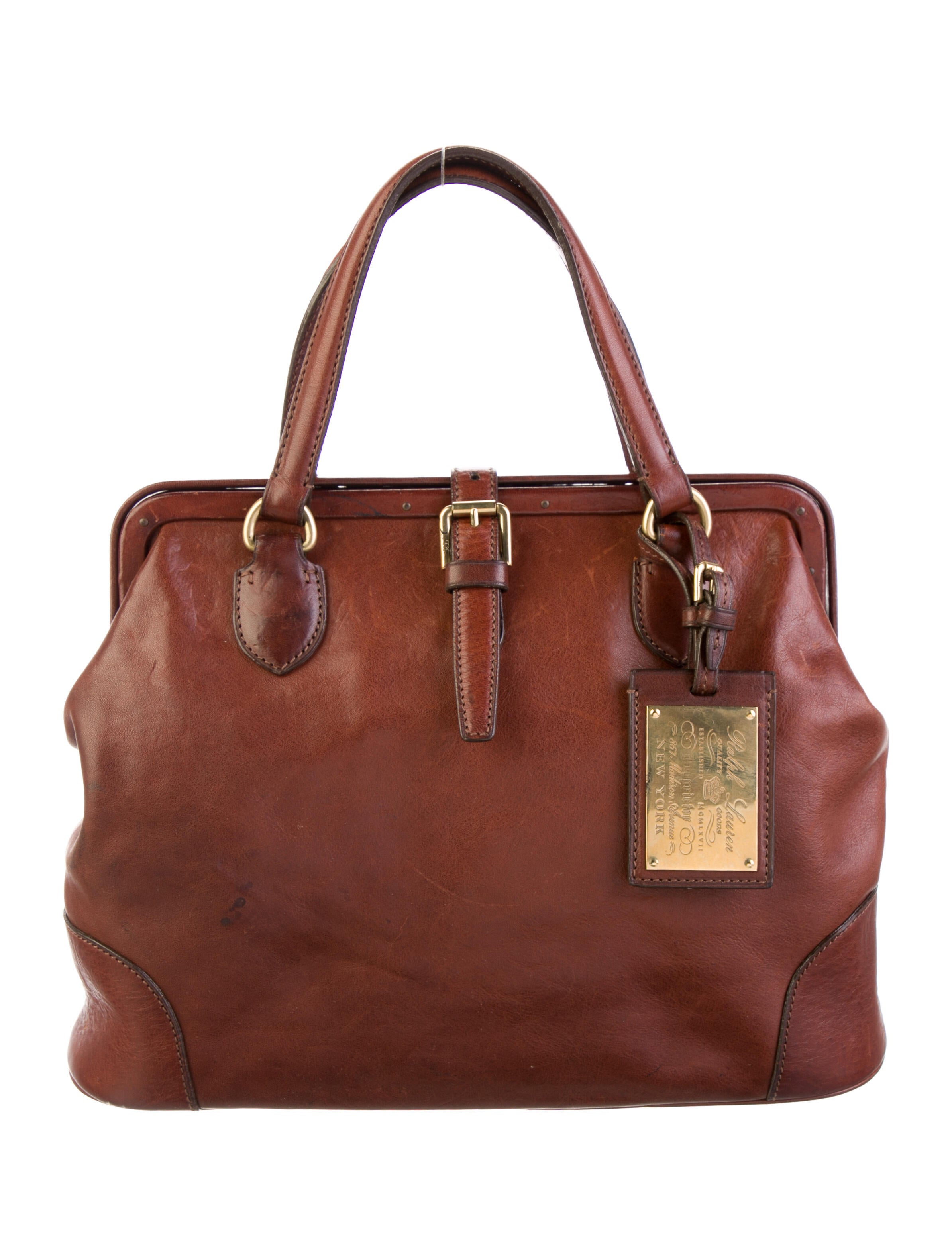 Ralph Lauren Collection Small Leather Handle Bag