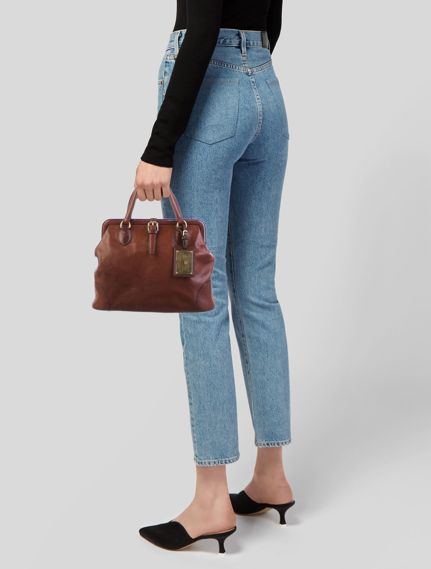 Ralph Lauren Collection Small Leather Handle Bag