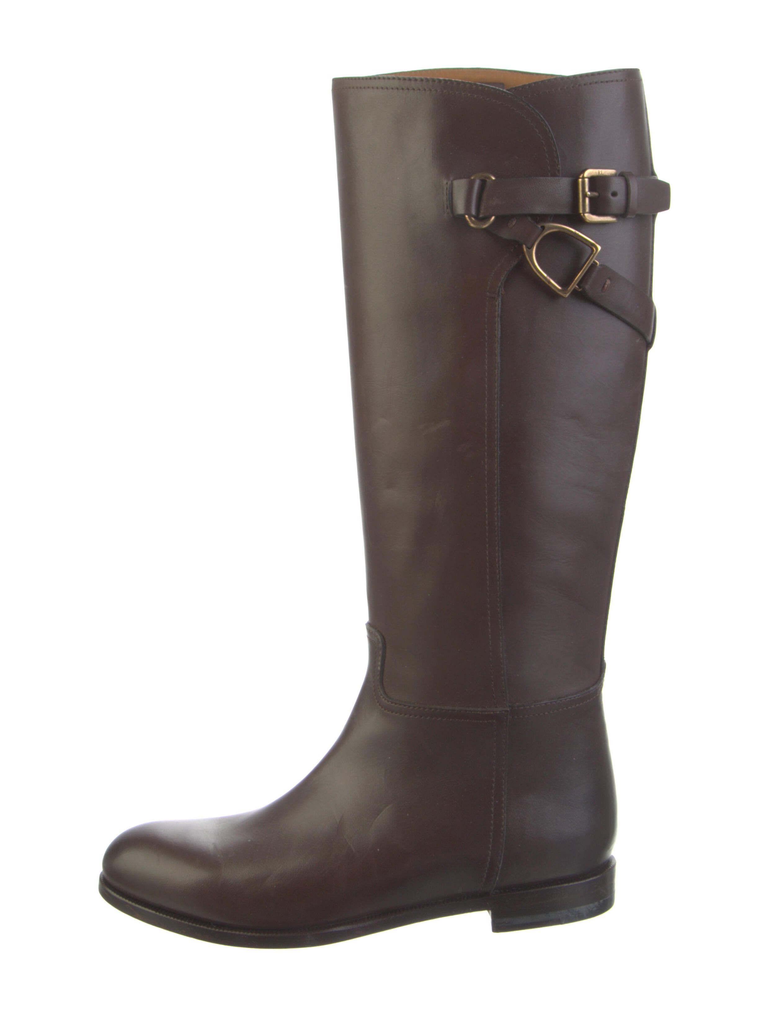 UGG Leather Riding Boots Brown Boots, Shoes WUUGG44111 The RealReal