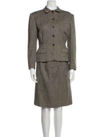 Ralph Lauren Collection Tweed Pattern Skirt Suit