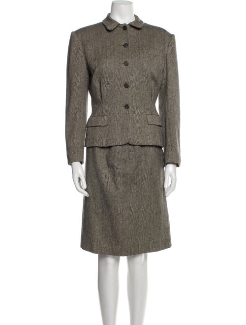 Ralph Lauren Collection Tweed Pattern Skirt Suit