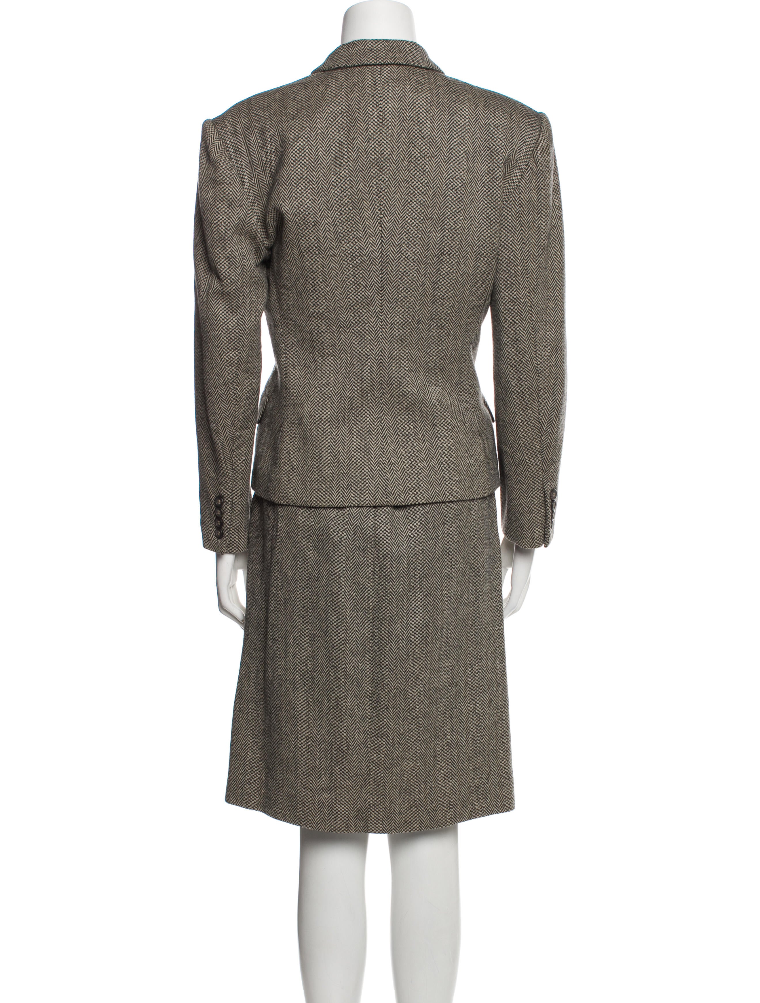 Ralph Lauren Collection Tweed Pattern Skirt Suit