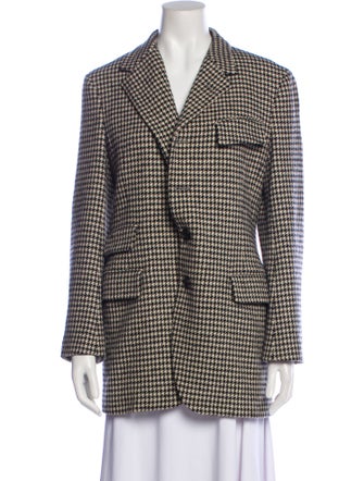 Ralph Lauren Collection Houndstooth Print Peacoat