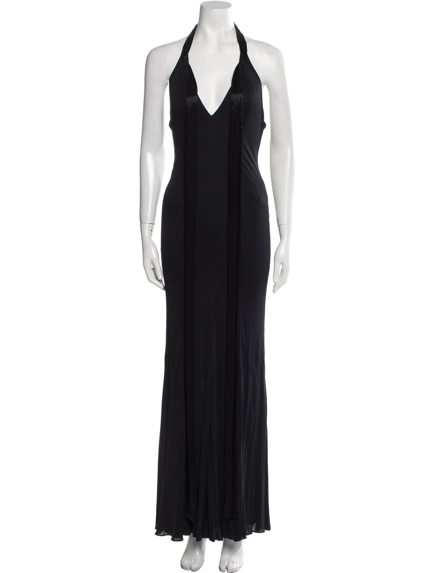 Ralph Lauren Collection Halterneck Long Dress - Black Dresses, Clothing ...