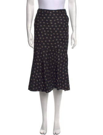 Ralph Lauren Collection Silk Midi Length Skirt