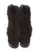 Ralph Lauren Collection Suede Fur Trim Lace-Up Boots