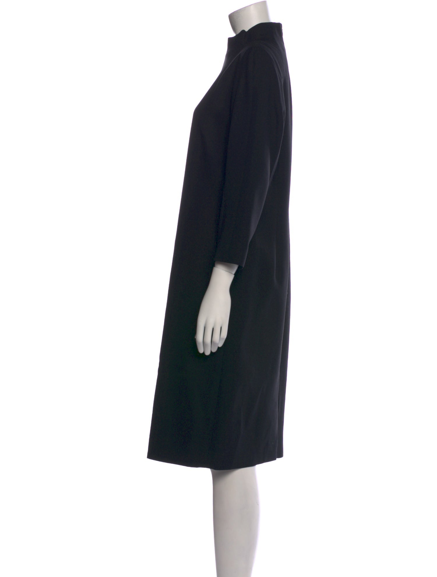 Ralph Lauren Purple Label Mock Neck Midi Length Dress