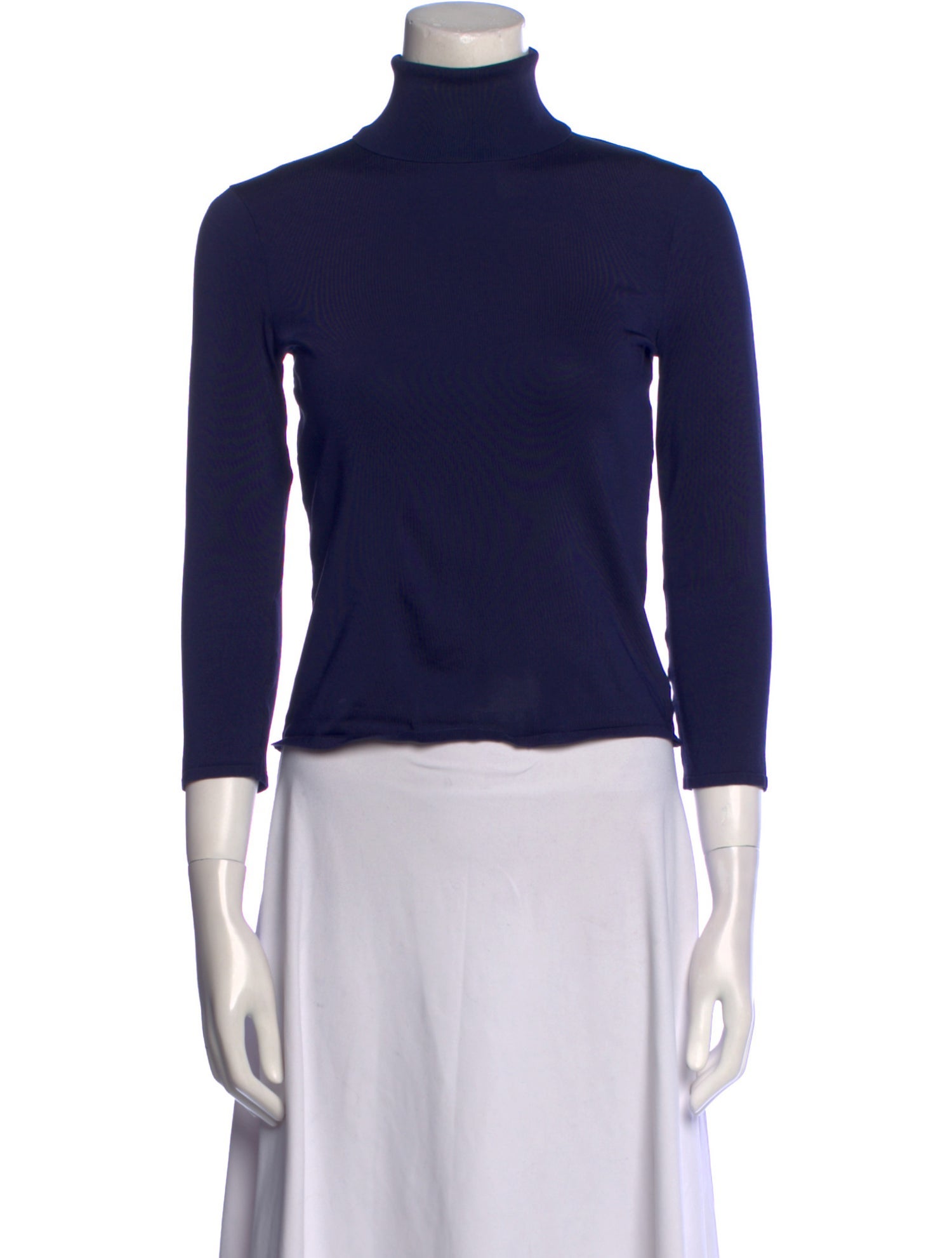 Ralph Lauren Collection Turtleneck Three-Quarter Sleeve Top