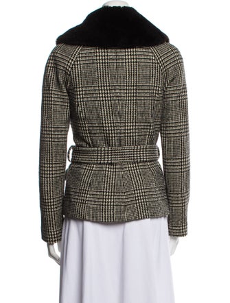 Ralph Lauren Collection Wool Houndstooth Print Evening Jacket