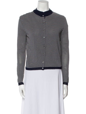 Ralph Lauren Collection Striped Mock Neck Sweater