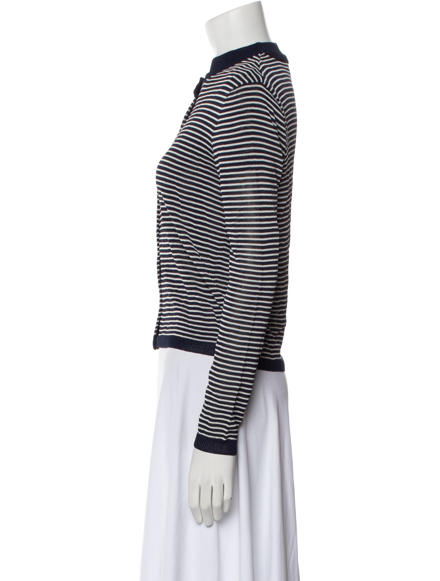 Ralph Lauren Collection Striped Mock Neck Sweater