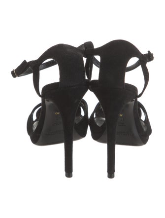 Ralph Lauren Collection Suede Cutout Accent Sandals