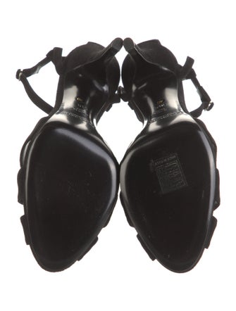 Ralph Lauren Collection Suede Cutout Accent Sandals