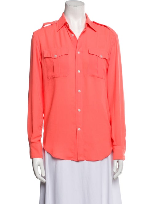 Ralph Lauren Collection Long Sleeve Button-Up Top
