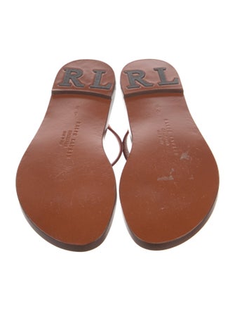 Ralph Lauren Collection Leather Slides