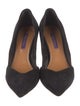 Ralph Lauren Collection Suede Crystal Embellishments D'Orsay Pumps