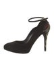 Ralph Lauren Collection Suede Embroidered Accent Pumps