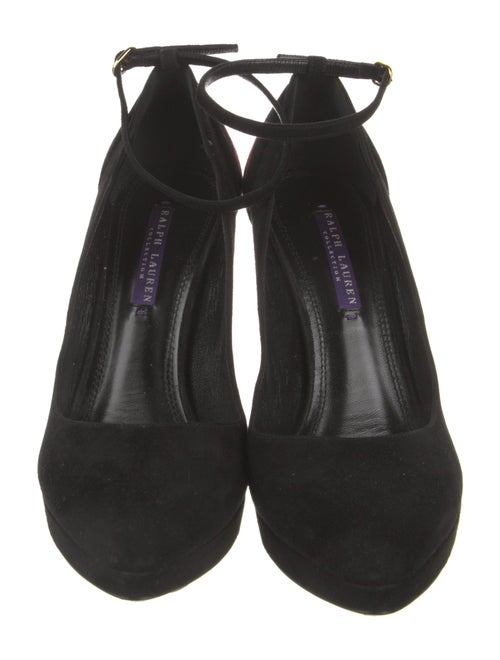 Ralph Lauren Collection Suede Embroidered Accent Pumps