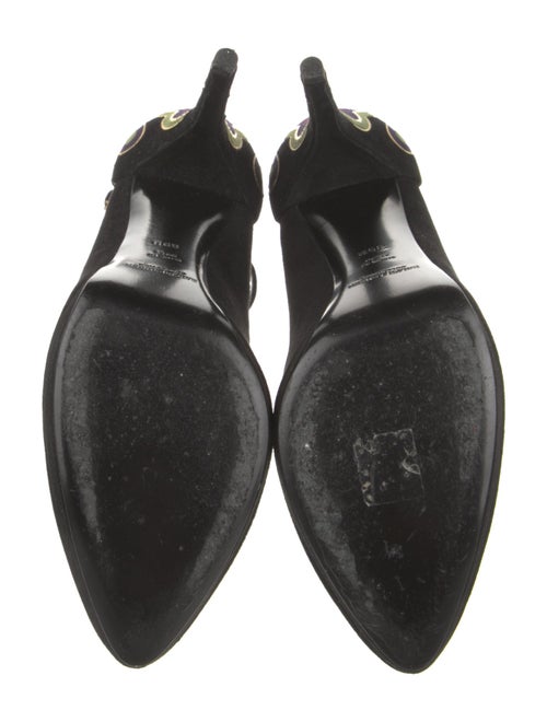 Ralph Lauren Collection Suede Embroidered Accent Pumps